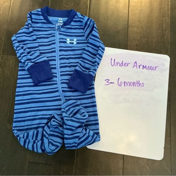 Under Armour Navy and Blue Striped Infant Onesie - Picture 1 of 3
